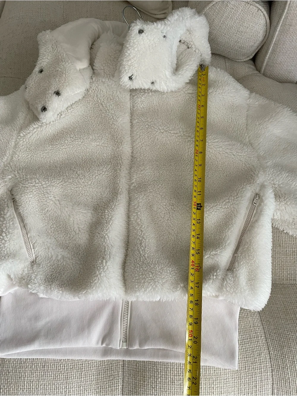 Alo Foxy Sherpa Fleece Hooded Jacket White